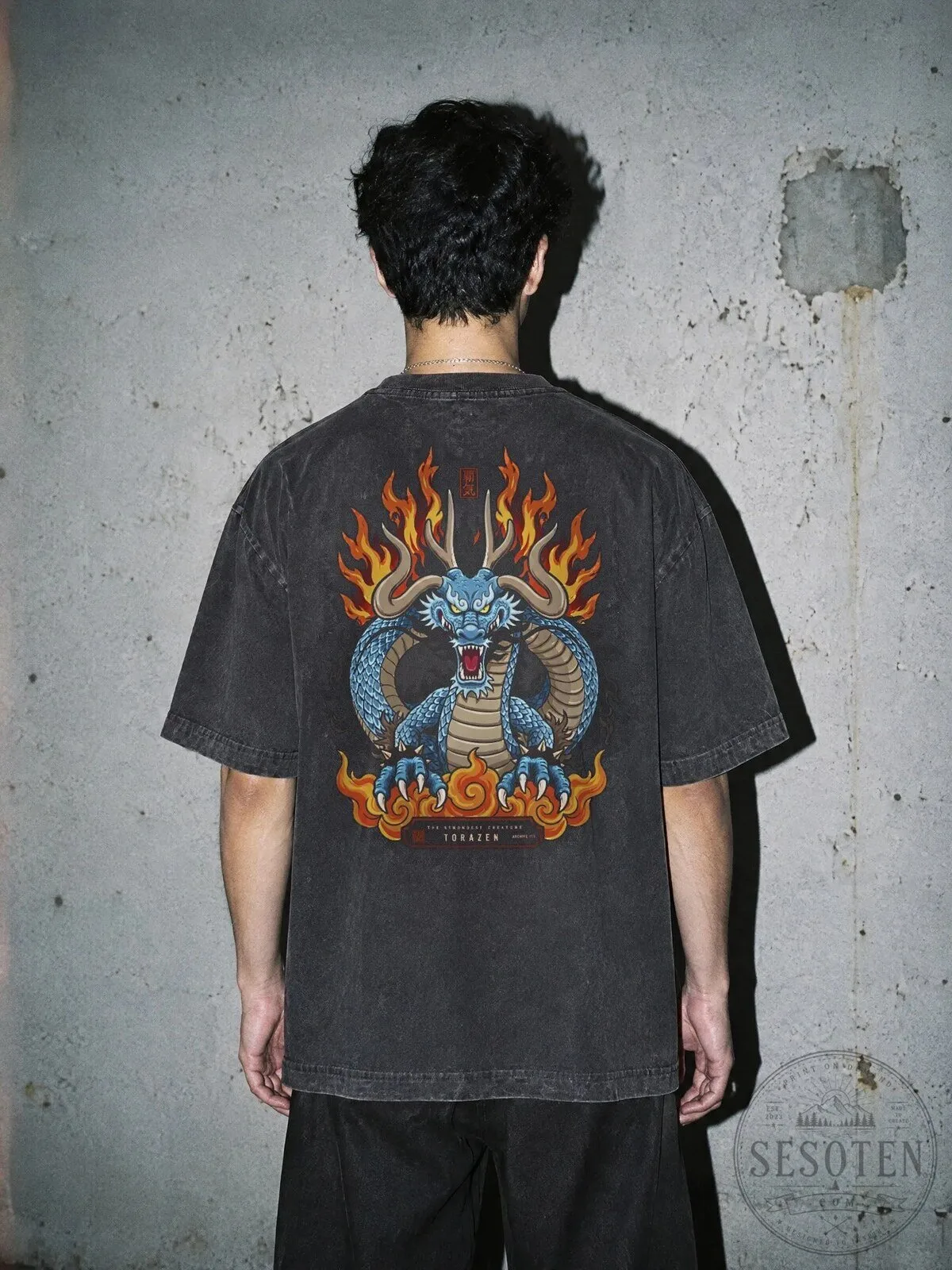 Japanese Dragon Torazen The Strongest Creature Vintage T-Shirt 3 Japanese Dragon Torazen The Strongest Creature Vintage T-Shirt