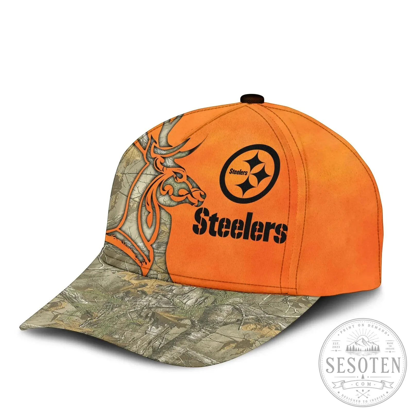 Pittsburgh Steelers Deer Hunting Camouflage Orange Baseball Cap Hat 12 Pittsburgh Steelers Deer Hunting Camouflage Orange Baseball Cap Hat