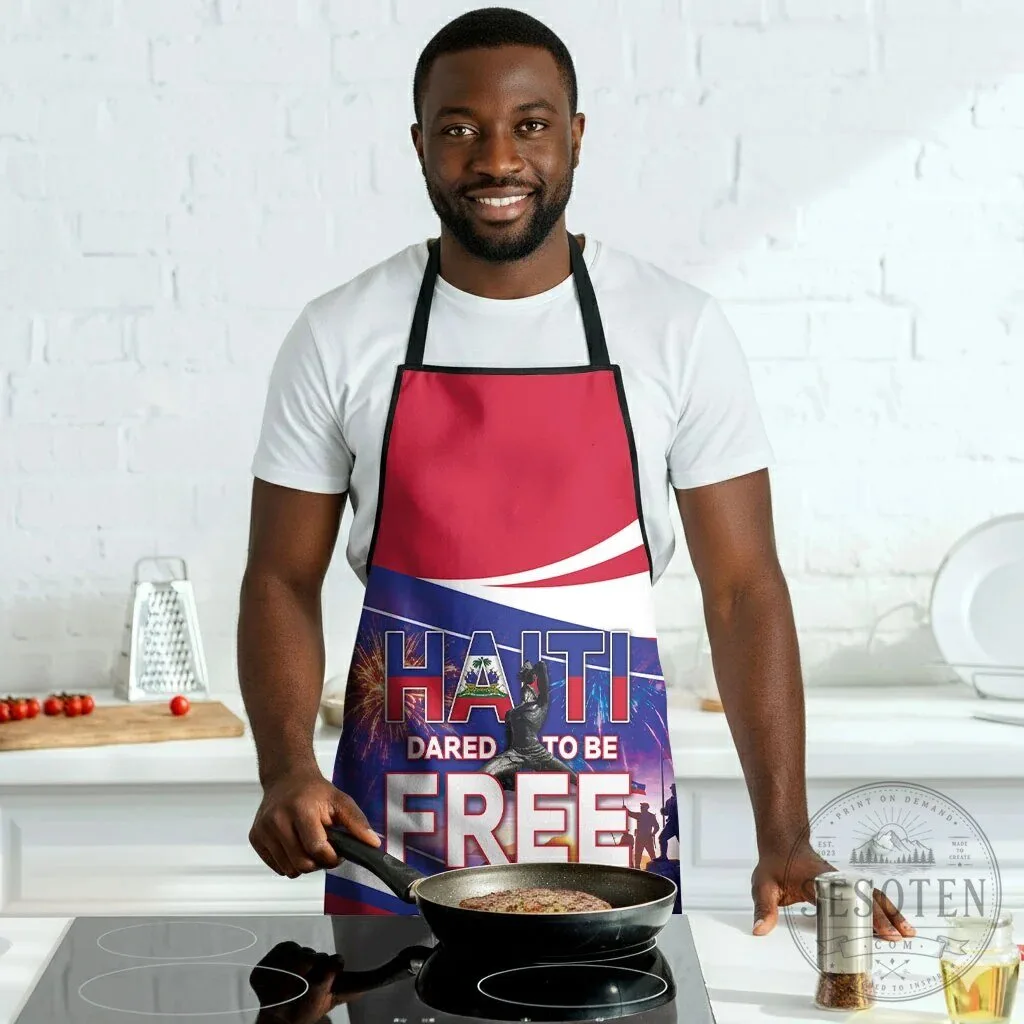 Haiti Independence Day Patriotic Heritage Red White Blue Apron 8 Haiti Independence Day Patriotic Heritage Red White Blue Apron