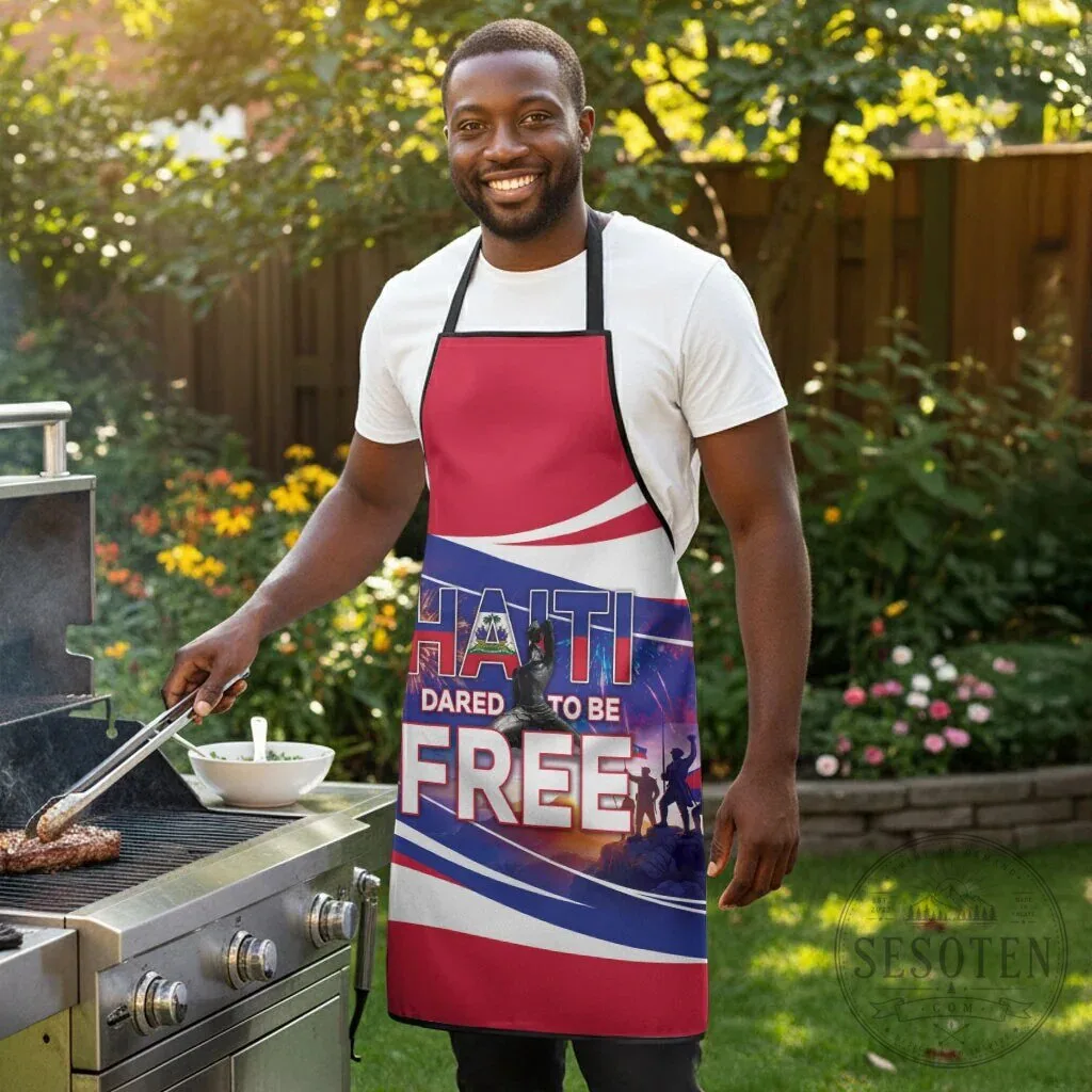 Haiti Independence Day Patriotic Heritage Red White Blue Apron 9 Haiti Independence Day Patriotic Heritage Red White Blue Apron