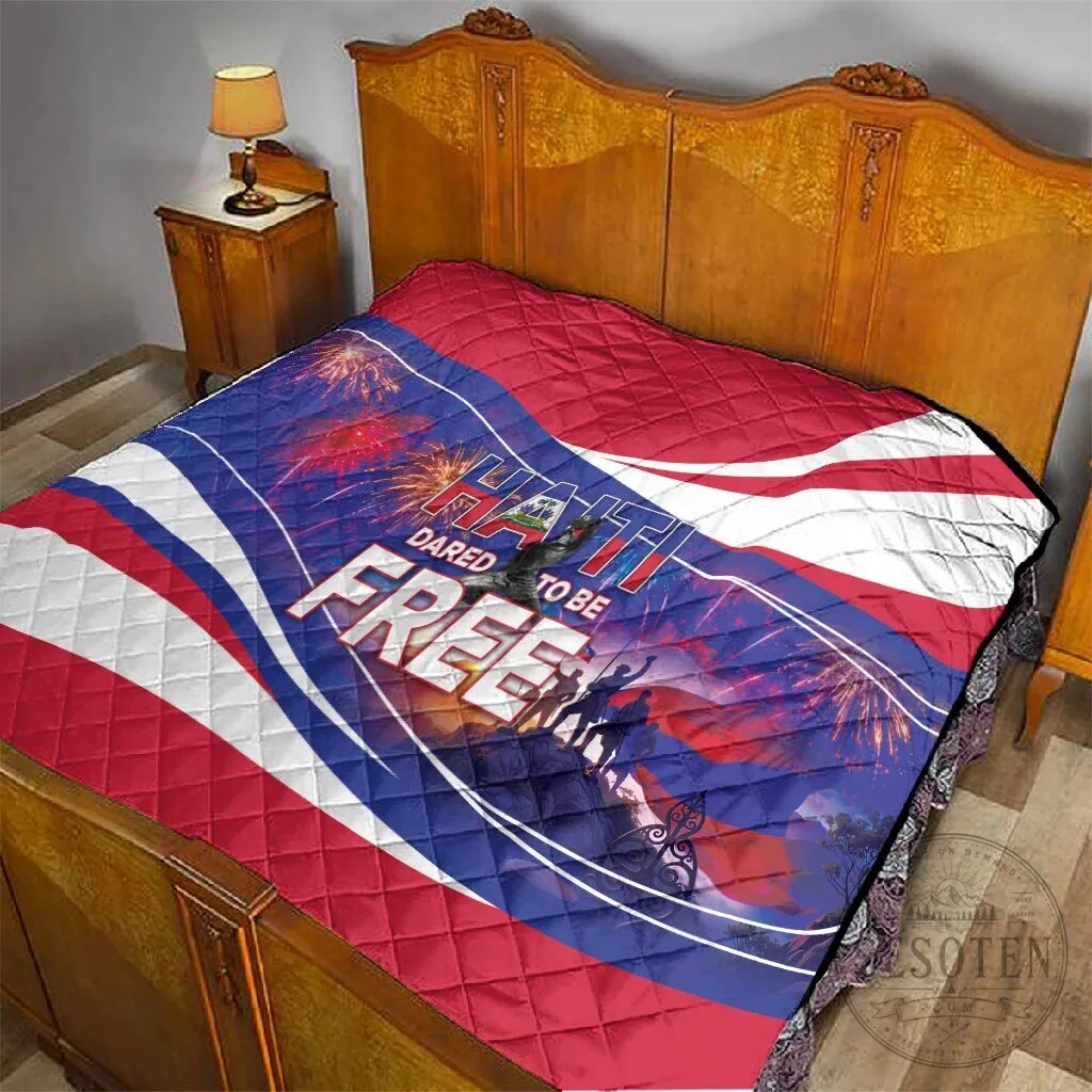 Haiti Independence Day Dared To Be Free Haitian Pride Patriotic Quilt 9 Haiti Independence Day Dared To Be Free Haitian Pride Patriotic Quilt