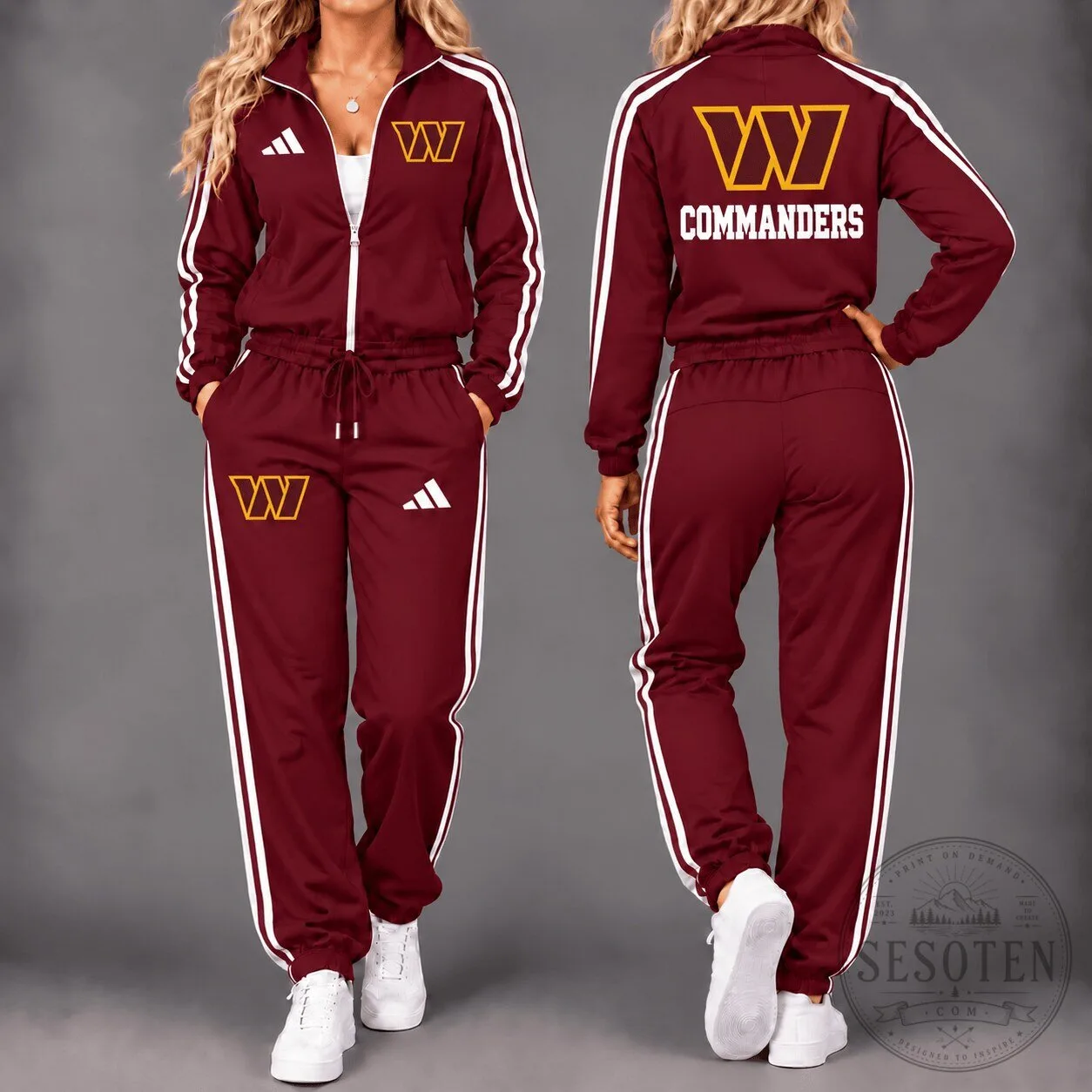 Washington Commanders Gameday Tracksuit for Women, Full-Zip Jacket and Pants Set