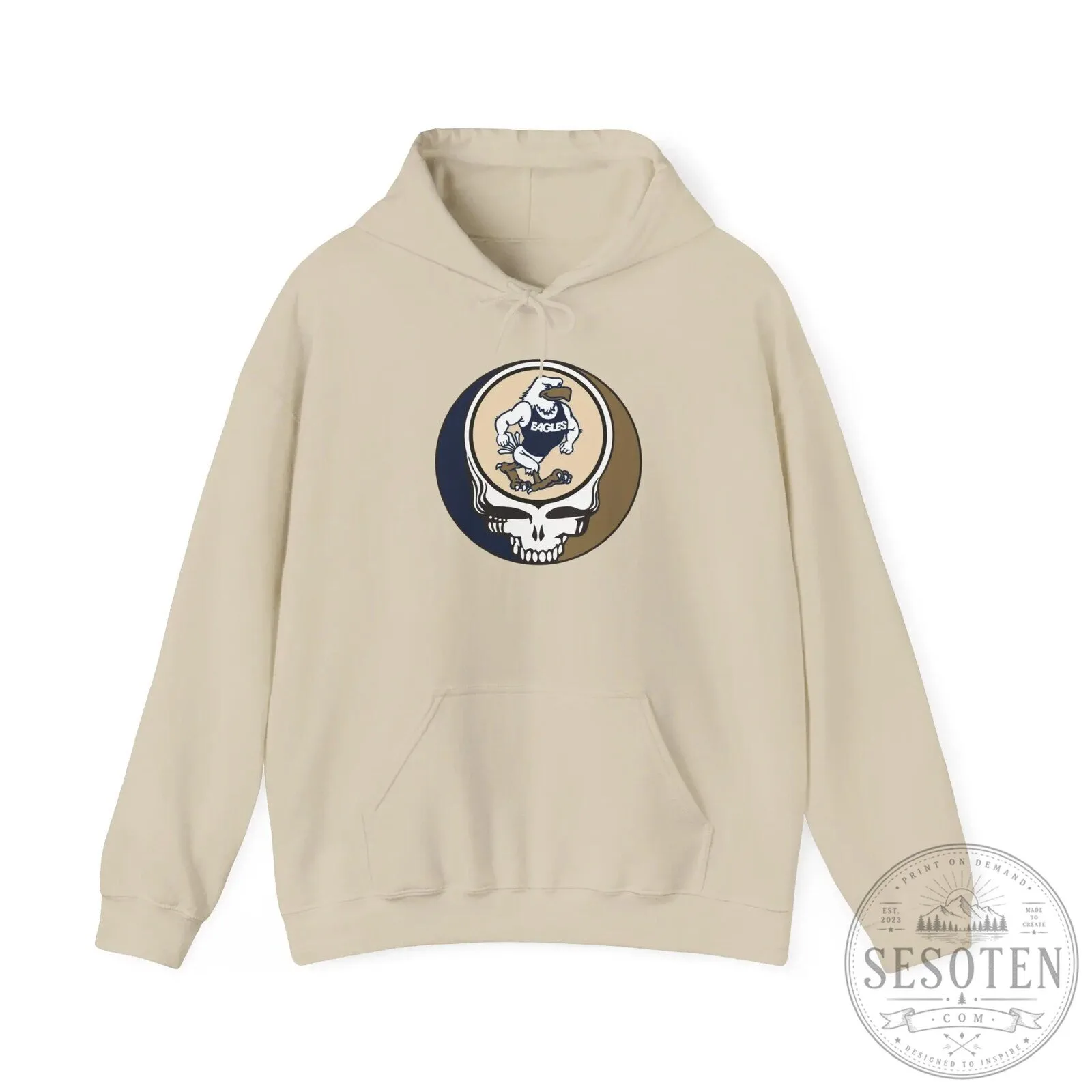 Georgia Southern University Eagles Stealie Skull Skateboarding Hoodie