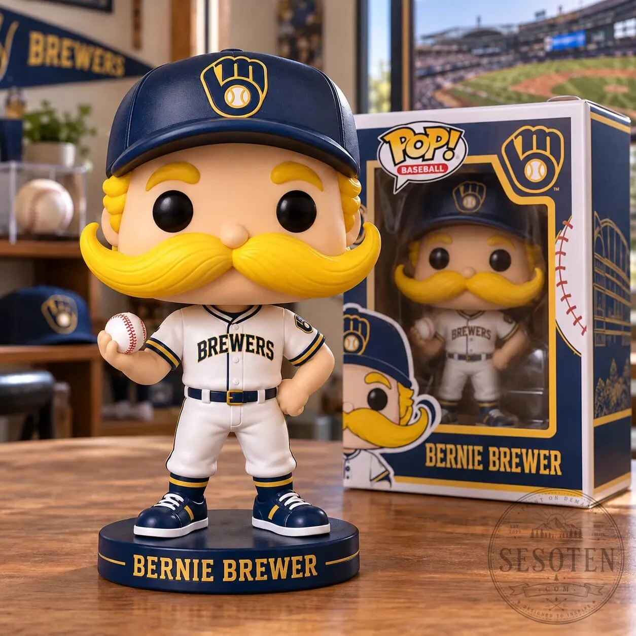 Bernie Brewer Milwaukee Brewers Baseball Mascot Funko Pop Figurine
