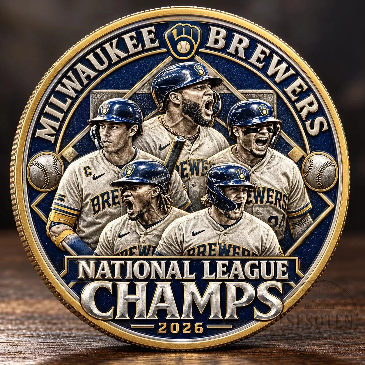 Milwaukee Brewers National League Champions 2026 Baseball Commemorative Coin