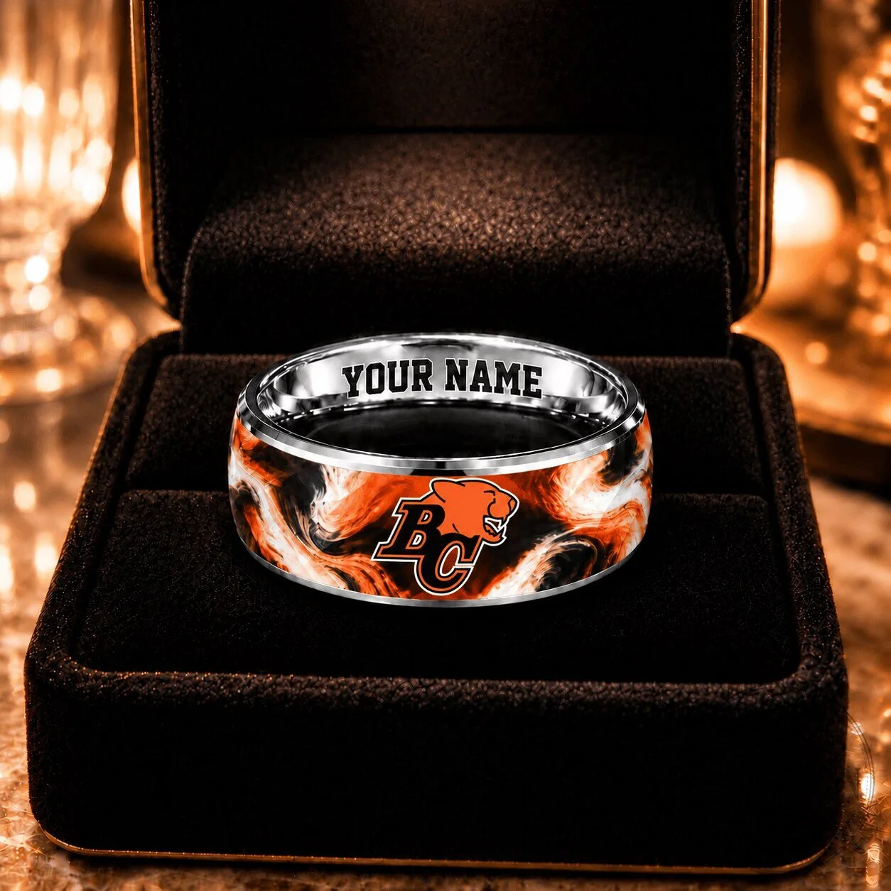 British Columbia Lions Football Club Personalized Custom Engraved Ring