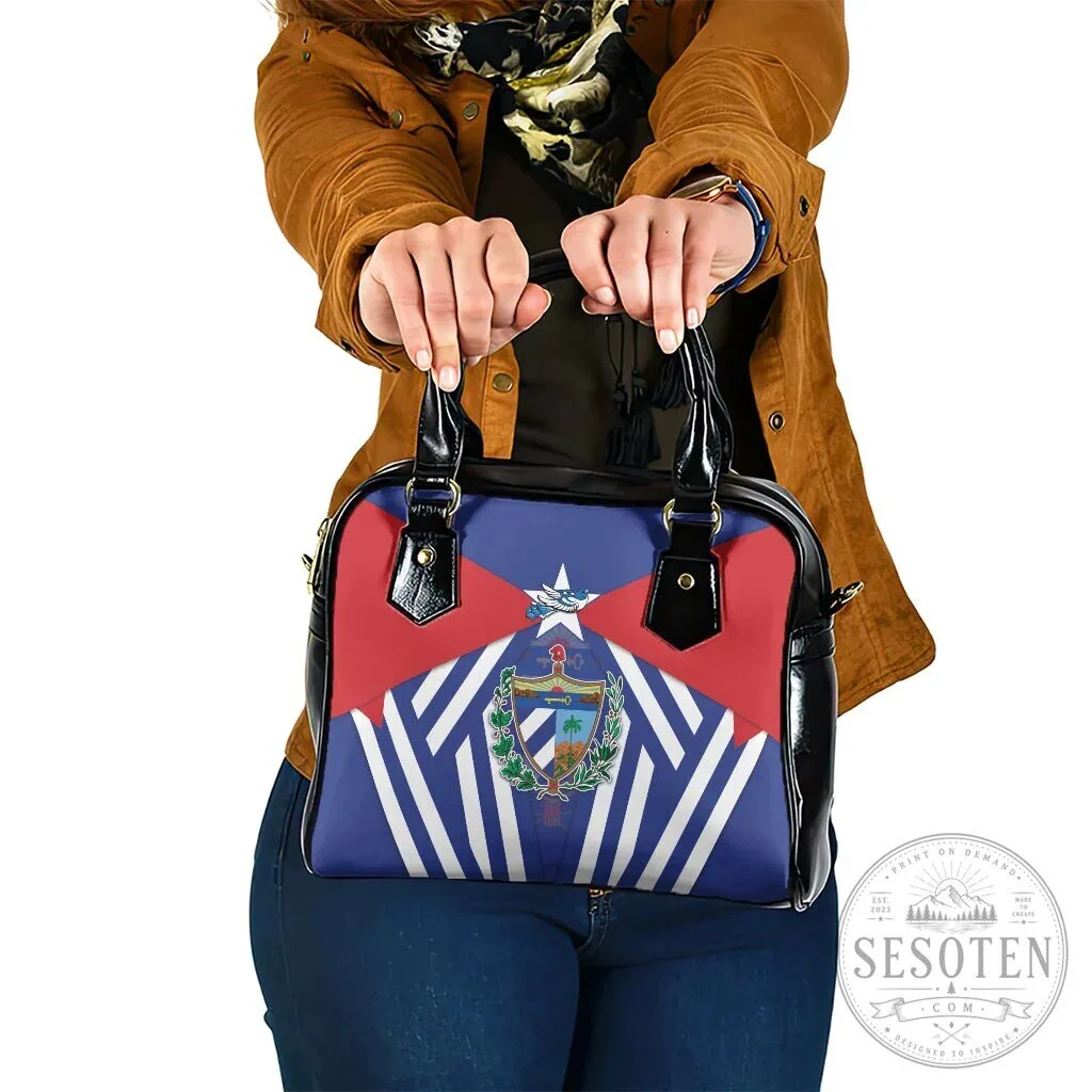 Cuba Flag Cuban Trogon Coat of Arms Shoulder Handbag for Women