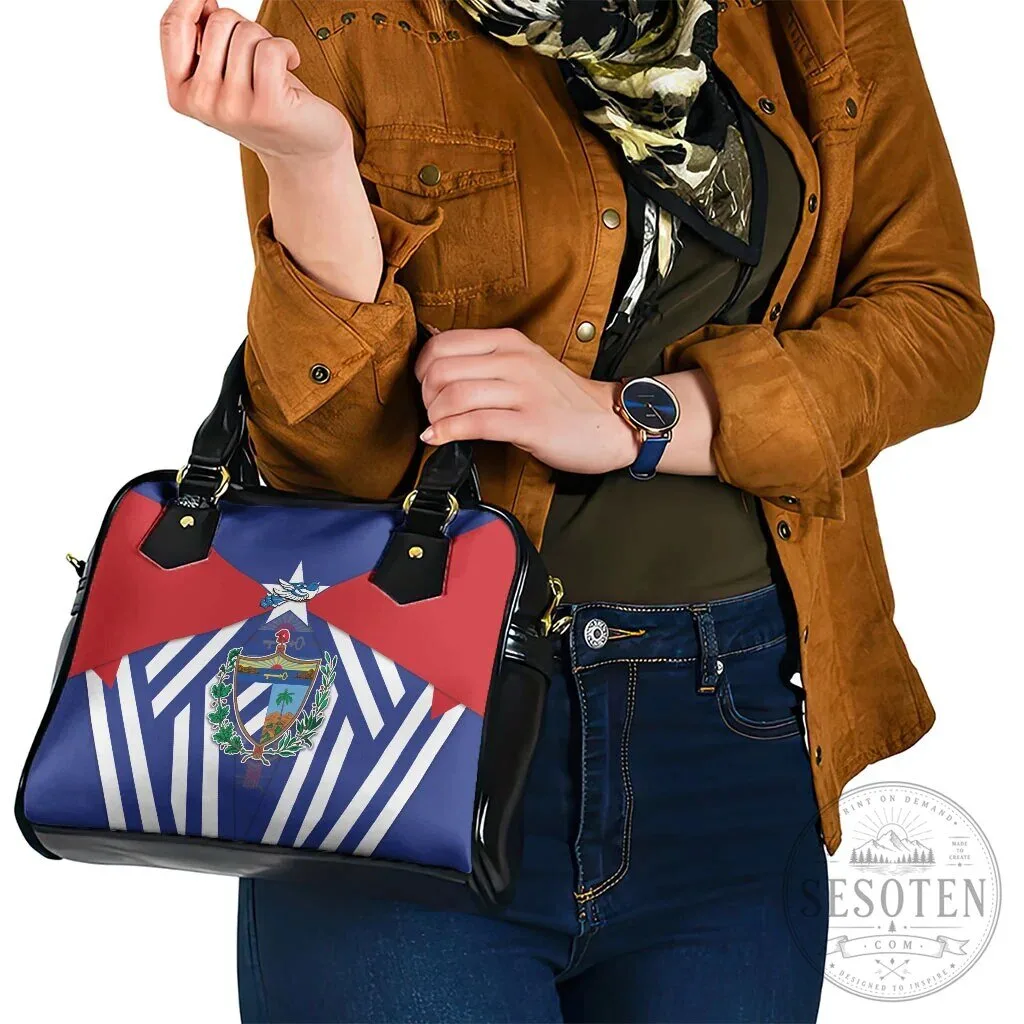 Cuba Flag Cuban Trogon Coat of Arms Shoulder Handbag for Women 17 Cuba Flag Cuban Trogon Coat of Arms Shoulder Handbag for Women