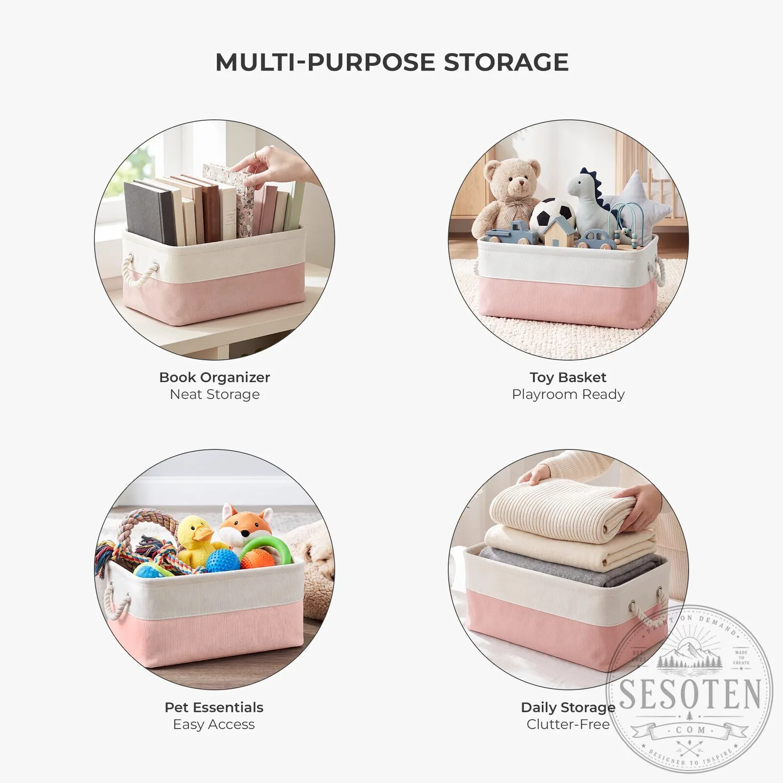 Personalized Teacher Storage Basket with Birth Month Flower Design 11 Personalized Teacher Storage Basket with Birth Month Flower Design