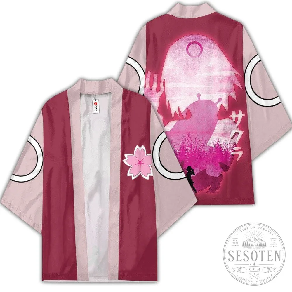 Naruto Haruno Sakura Anime Character Kimono Cardigan Jacket