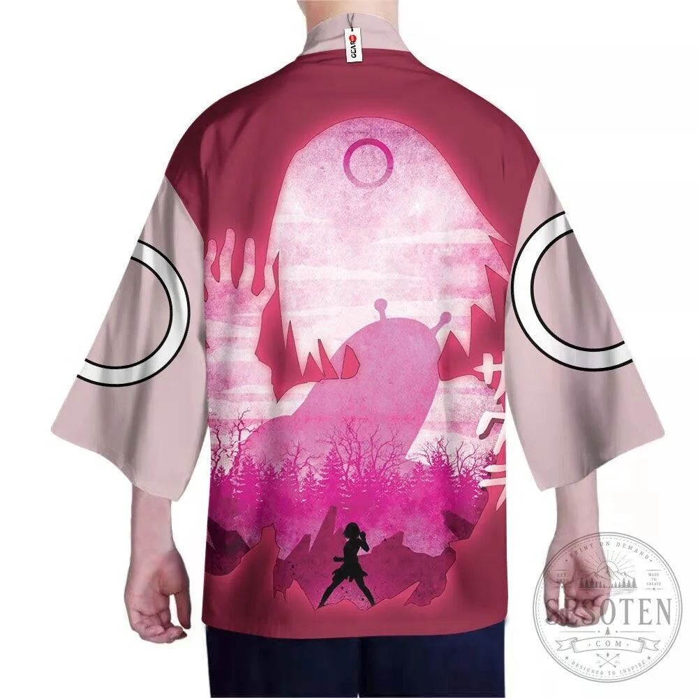 Naruto Haruno Sakura Anime Character Kimono Cardigan Jacket 9 Naruto Haruno Sakura Anime Character Kimono Cardigan Jacket