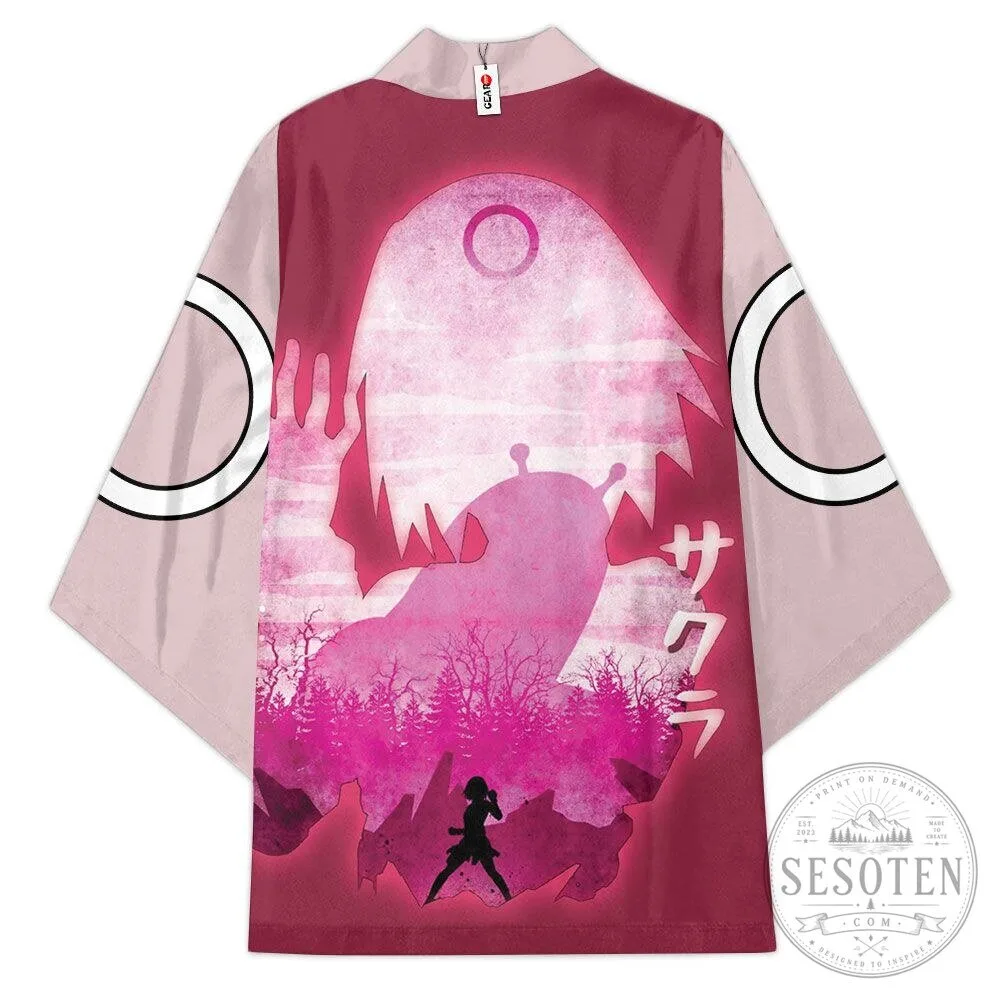 Naruto Haruno Sakura Anime Character Kimono Cardigan Jacket 11 Naruto Haruno Sakura Anime Character Kimono Cardigan Jacket