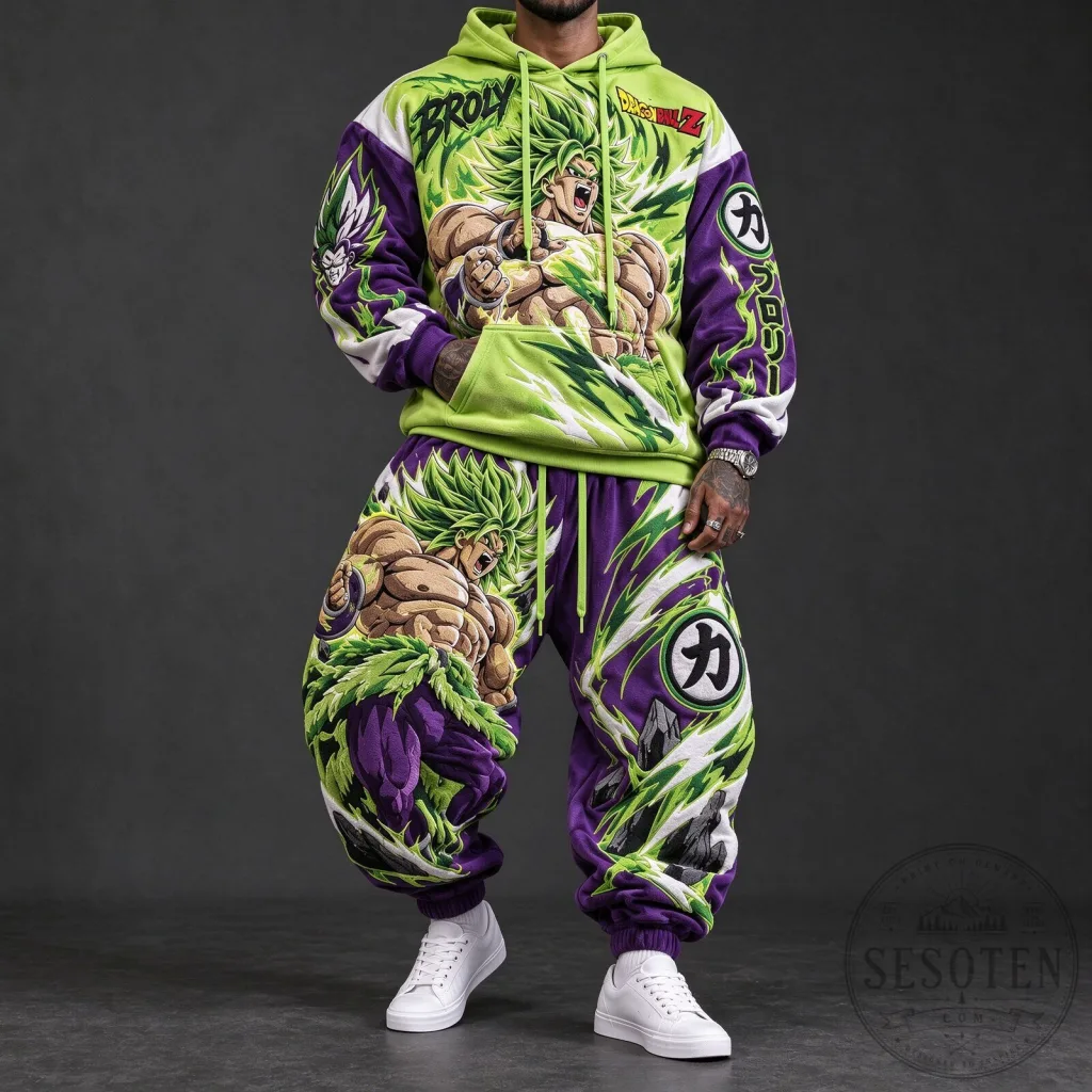 Dragon Ball Z Broly Super Saiyan Legendary Anime Character Hoodie for Men Dragon Ball Z Broly Super Saiyan Legendary Anime Character Hoodie for Men