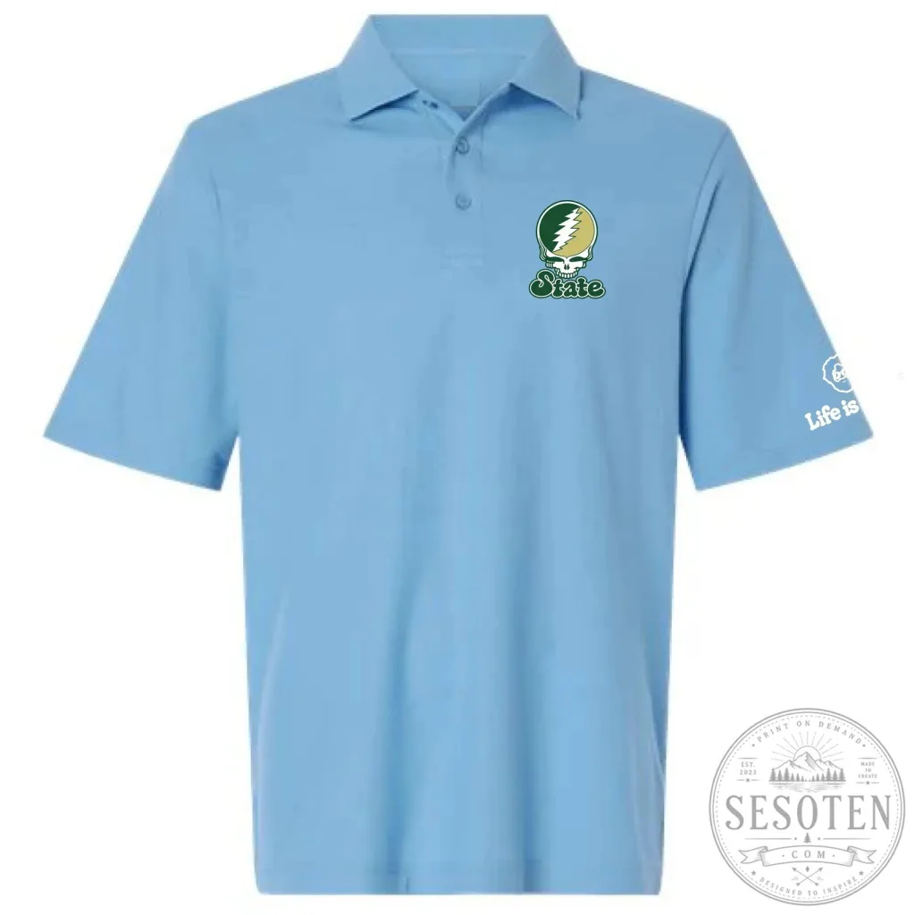 Colorado State University Steal Your Face Grateful Dead Polo Shirt Colorado State University Steal Your Face Grateful Dead Polo Shirt