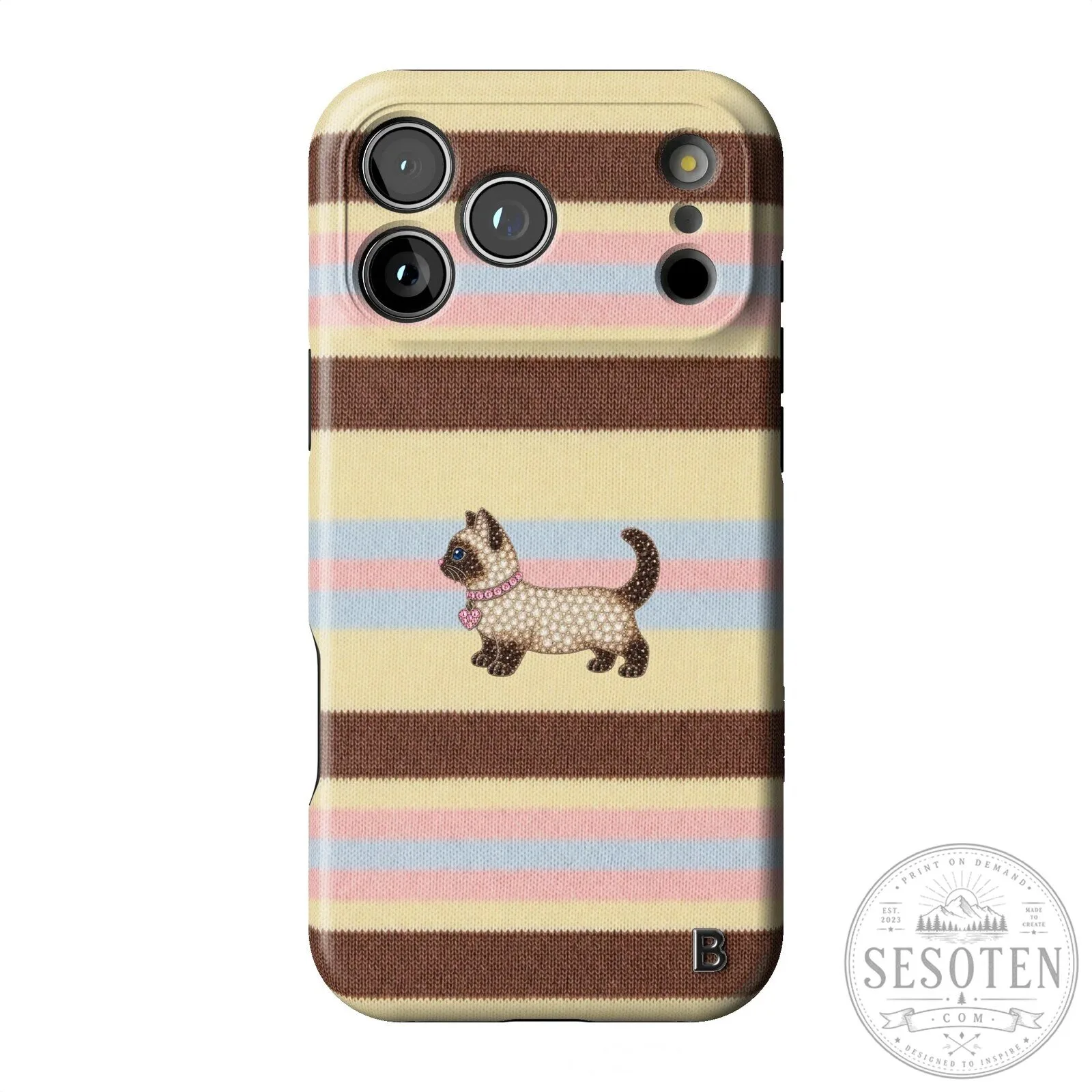 Cute Kitten Striped Pattern iPhone Case for Apple Smartphone Protection 9 Cute Kitten Striped Pattern iPhone Case for Apple Smartphone Protection