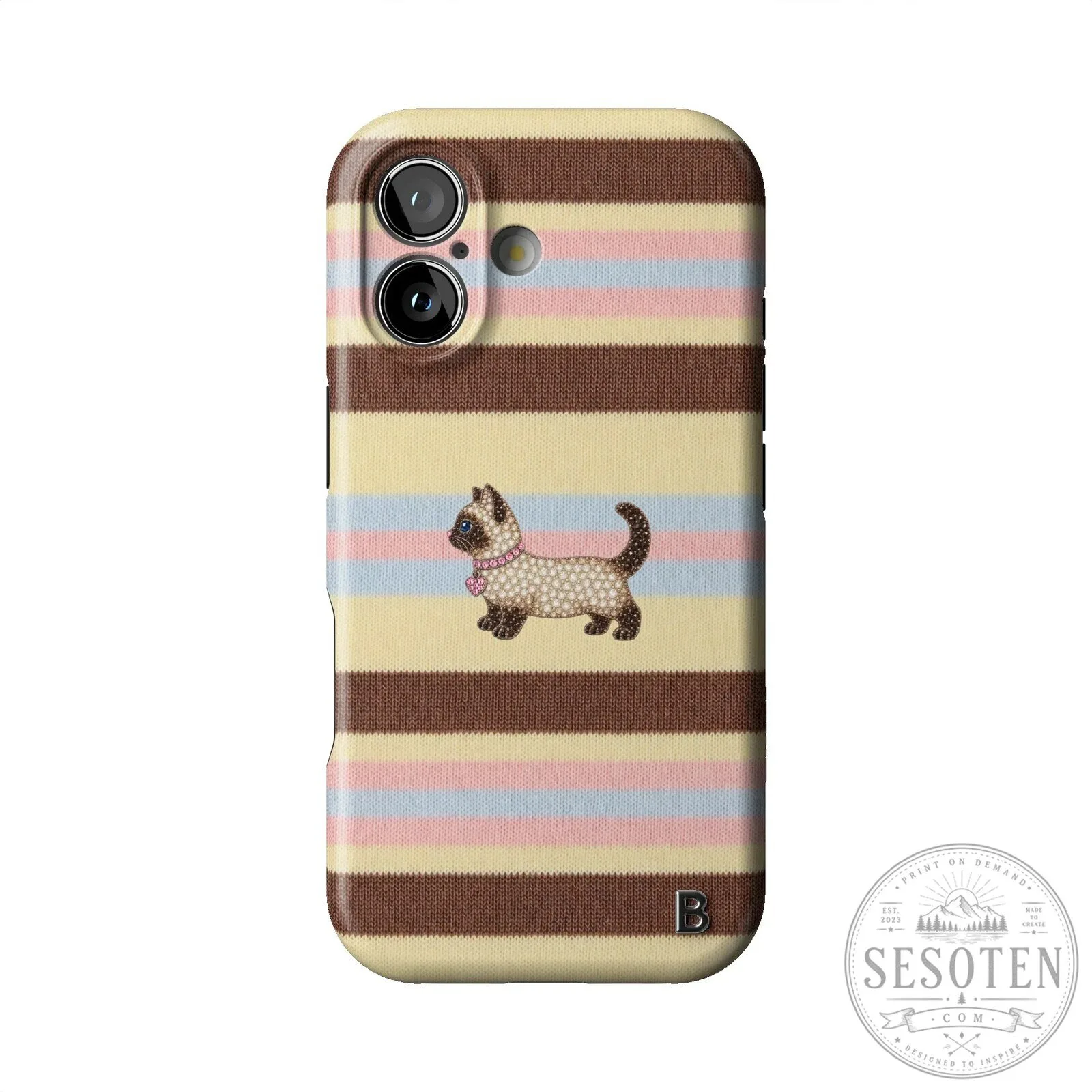 Cute Kitten Striped Pattern iPhone Case for Apple Smartphone Protection 10 Cute Kitten Striped Pattern iPhone Case for Apple Smartphone Protection