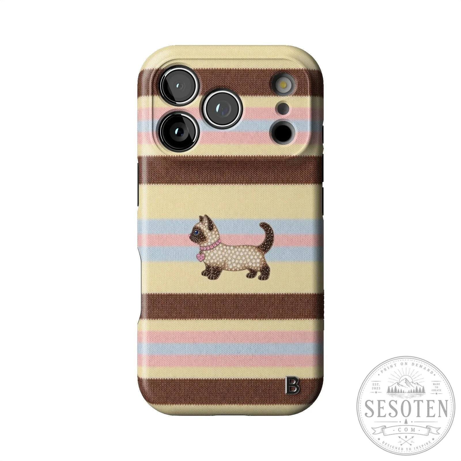 Cute Kitten Striped Pattern iPhone Case for Apple Smartphone Protection 11 Cute Kitten Striped Pattern iPhone Case for Apple Smartphone Protection