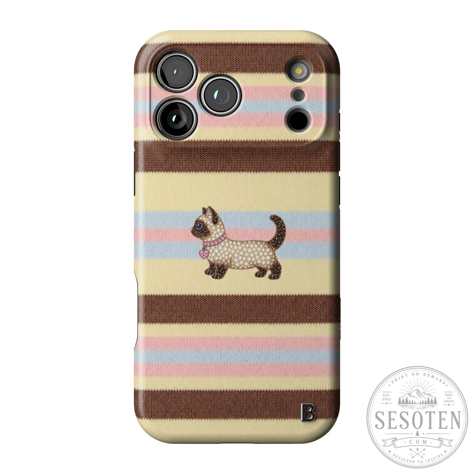 Cute Kitten Striped Pattern iPhone Case for Apple Smartphone Protection 12 Cute Kitten Striped Pattern iPhone Case for Apple Smartphone Protection