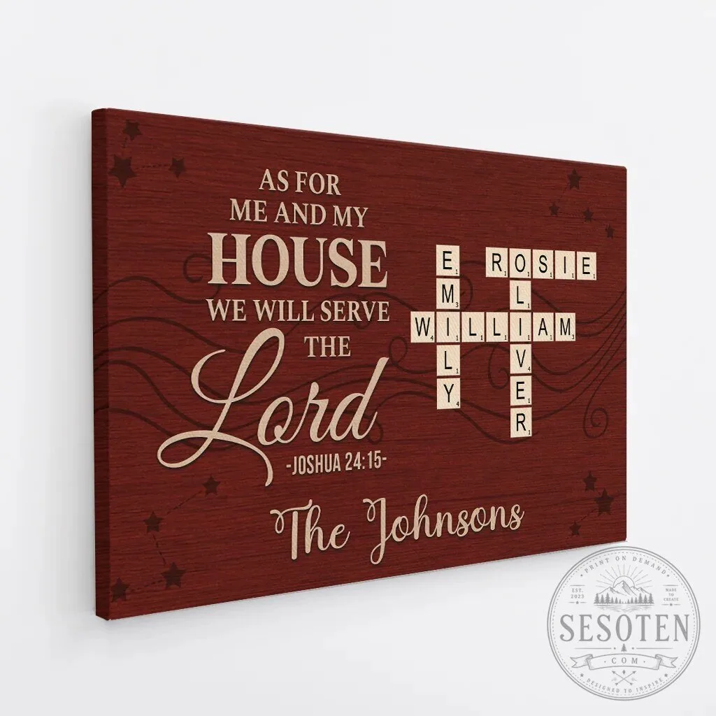 Personalized Family Name Crossword Scrabble Tiles Religious Wall Art Canvas 7 Personalized Family Name Crossword Scrabble Tiles Religious Wall Art Canvas