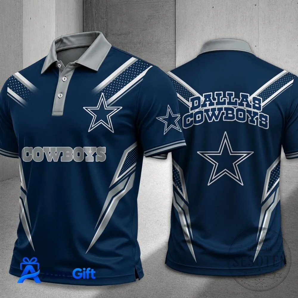 Dallas Cowboys NFL Football Team Star Logo Design Men's Polo Shirt