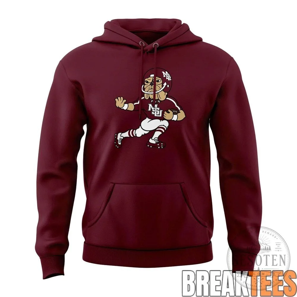 Mississippi State Bulldogs Varsity Bully Mascot Maroon NCAA Hoodie 8 Mississippi State Bulldogs Varsity Bully Mascot Maroon NCAA Hoodie