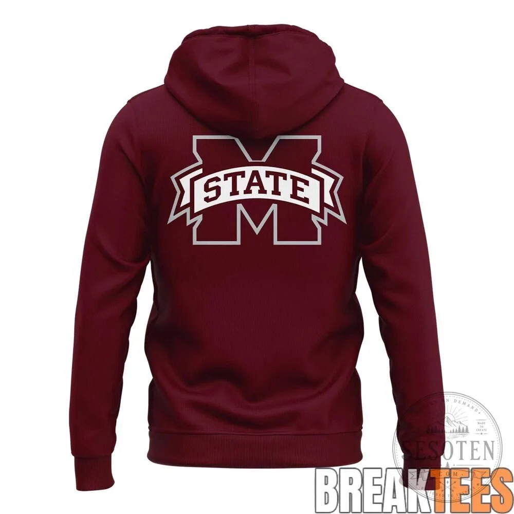 Mississippi State Bulldogs Varsity Bully Mascot Maroon NCAA Hoodie 9 Mississippi State Bulldogs Varsity Bully Mascot Maroon NCAA Hoodie