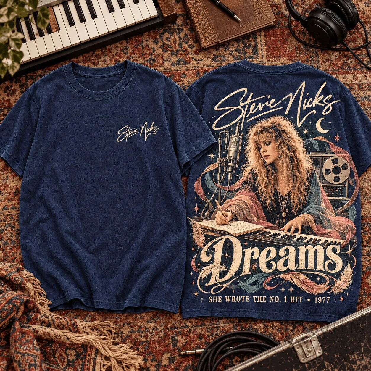 Fleetwood Mac Stevie Nicks Dreams 1977 Vintage Studio T-Shirt
