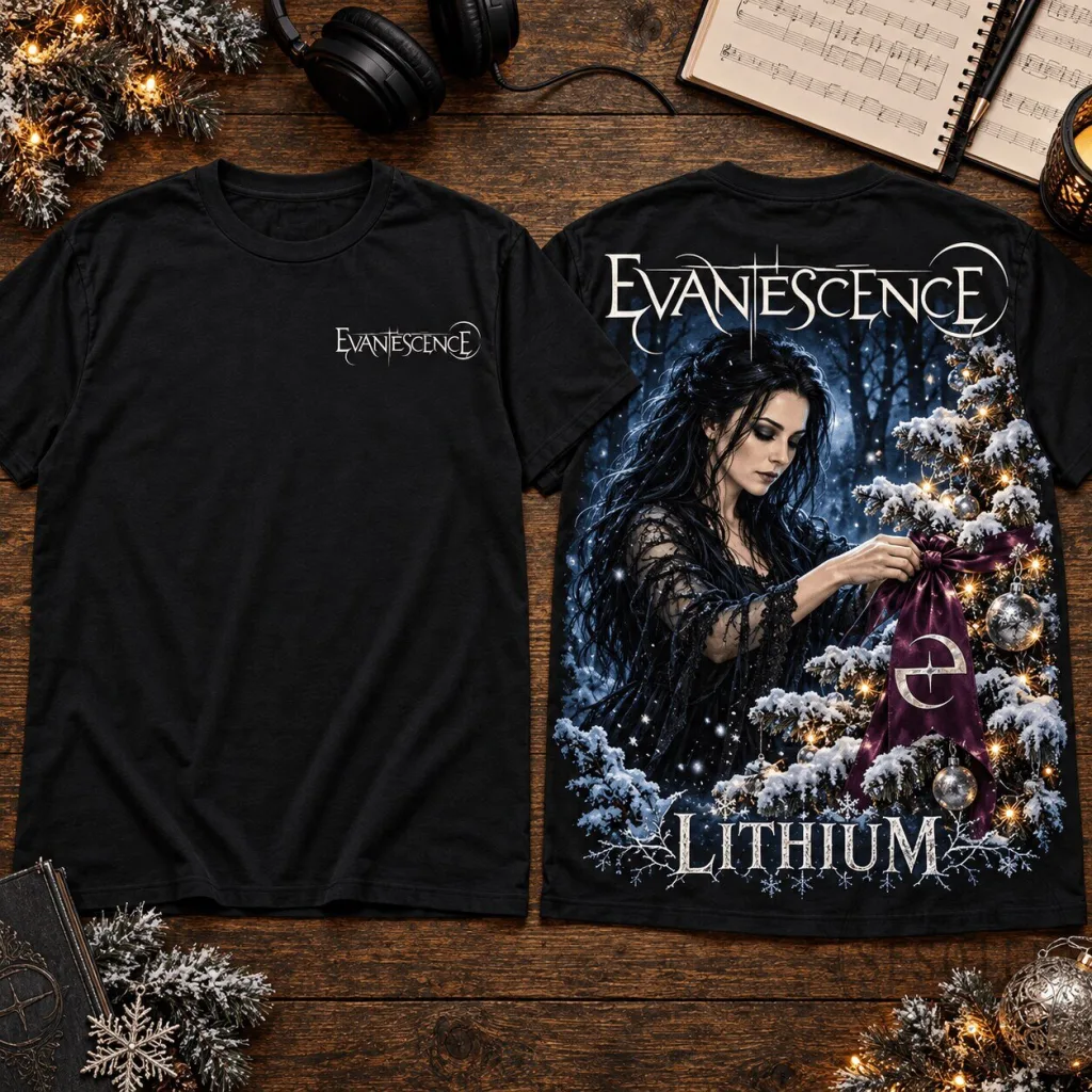 Evanescence Lithium Gothic Christmas Band Music Album Art T-Shirt Evanescence Lithium Gothic Christmas Band Music Album Art T-Shirt