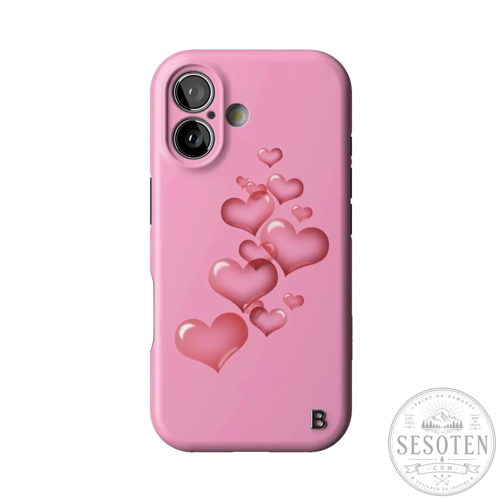 Pink Hearts Blossom Statement Design iPhone Case for Valentine's Day Pink Hearts Blossom Statement Design iPhone Case for Valentine's Day