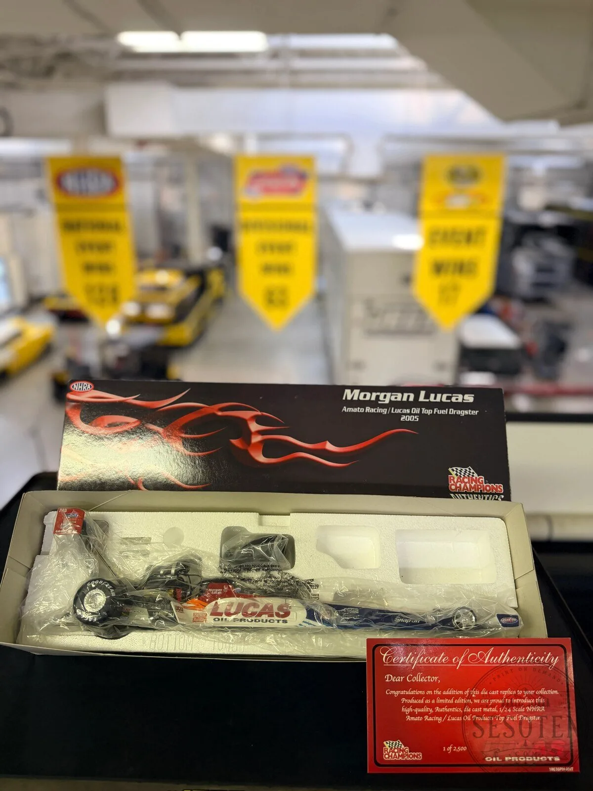 Morgan Lucas Lucas Oil Top Fuel Dragster 2005 Racing Champions Authentics Diecast Car