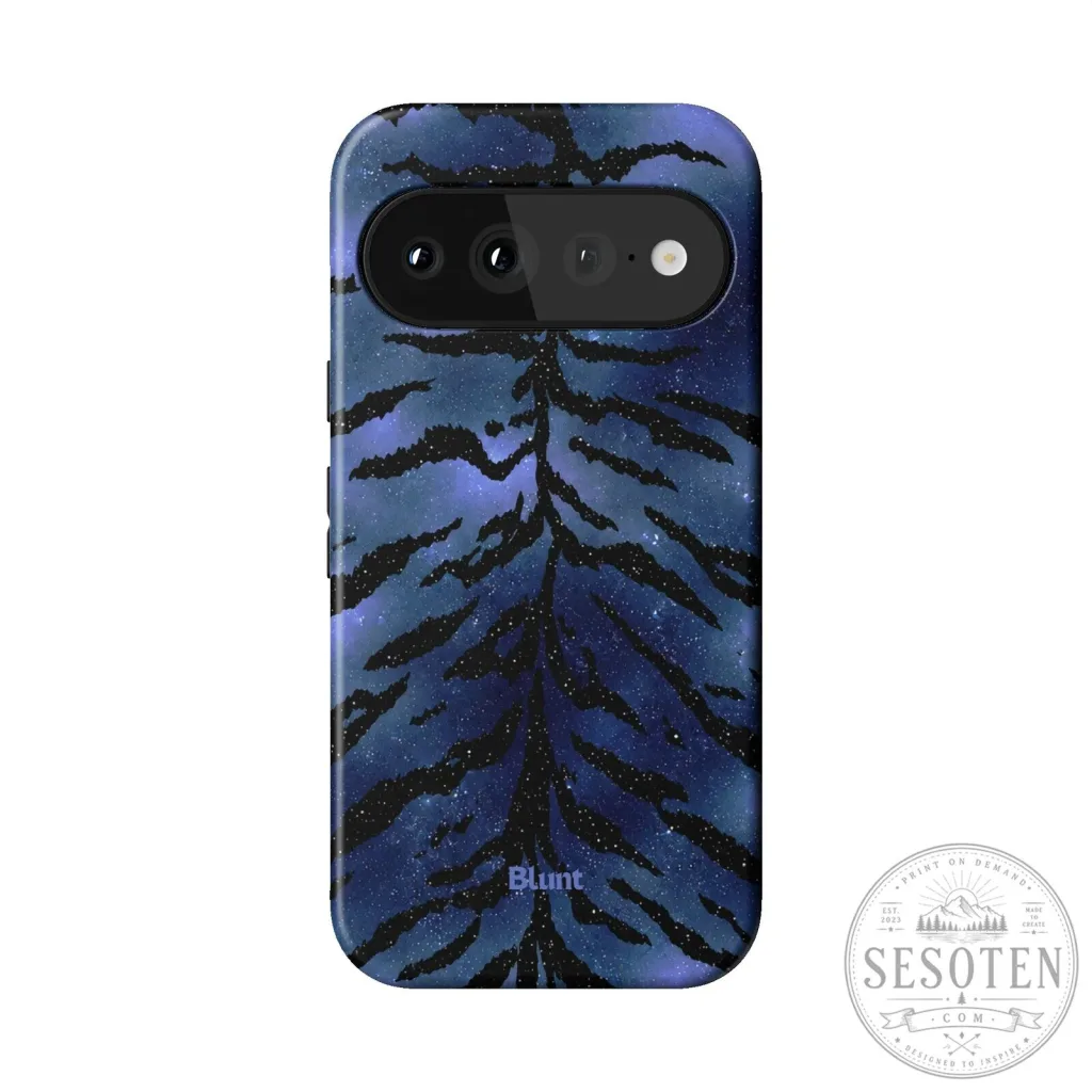 Midnight Blue Tiger Stripe Pixel Phone Case Midnight Blue Tiger Stripe Pixel Phone Case