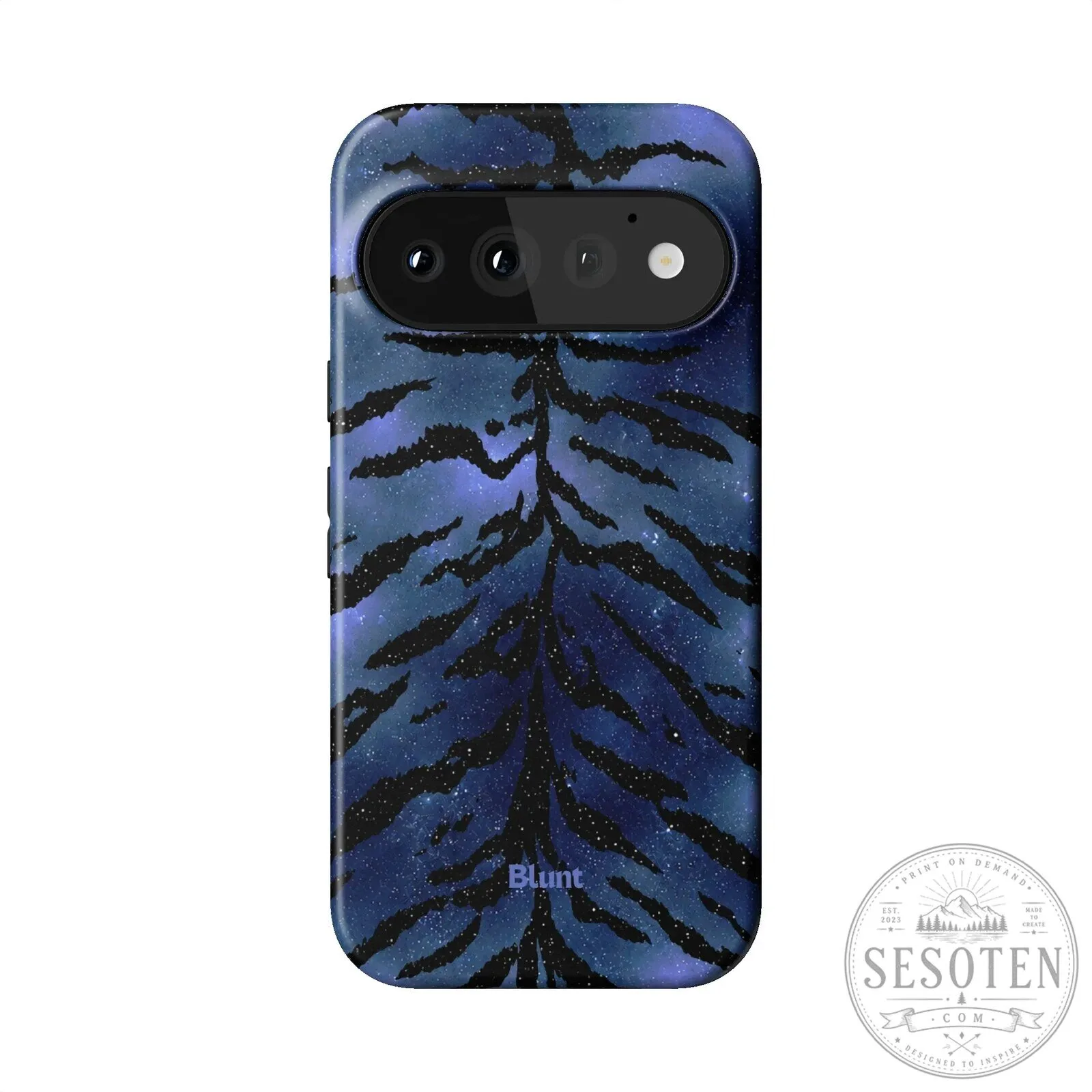 Midnight Blue Tiger Stripe Pixel Phone Case 15 Midnight Blue Tiger Stripe Pixel Phone Case
