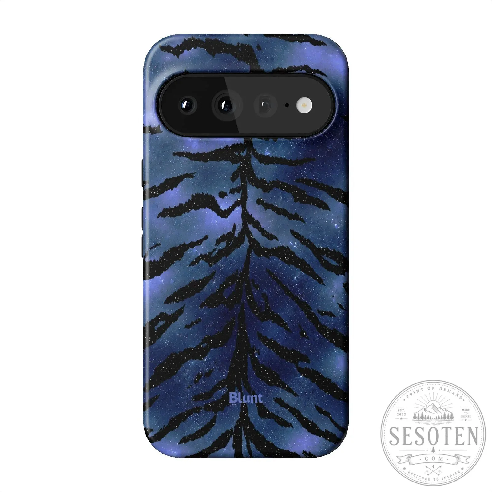 Midnight Blue Tiger Stripe Pixel Phone Case 16 Midnight Blue Tiger Stripe Pixel Phone Case