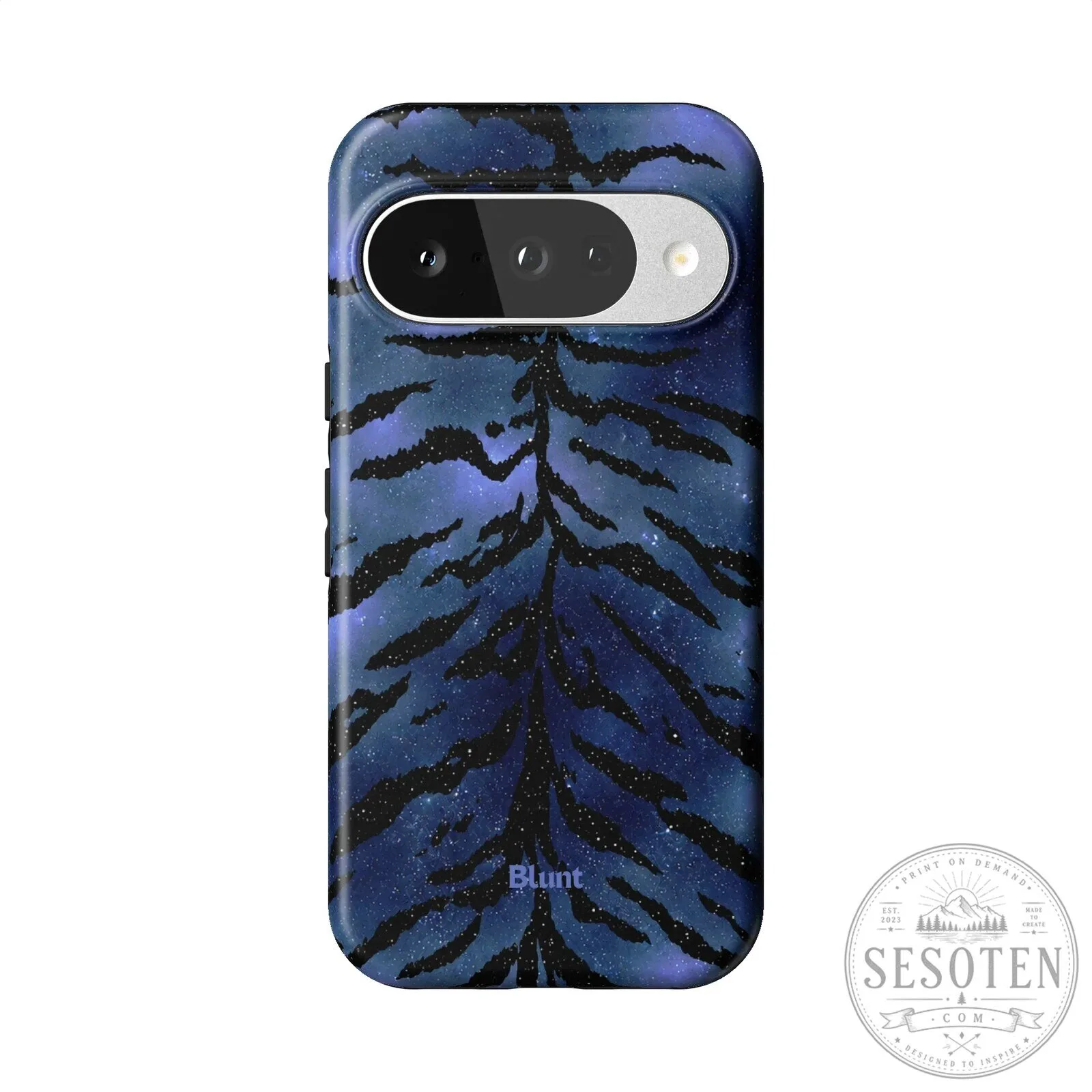 Midnight Blue Tiger Stripe Pixel Phone Case 17 Midnight Blue Tiger Stripe Pixel Phone Case