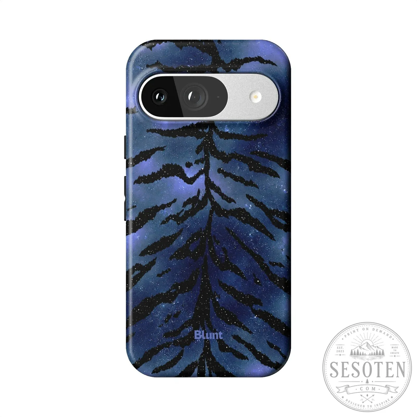 Midnight Blue Tiger Stripe Pixel Phone Case 20 Midnight Blue Tiger Stripe Pixel Phone Case
