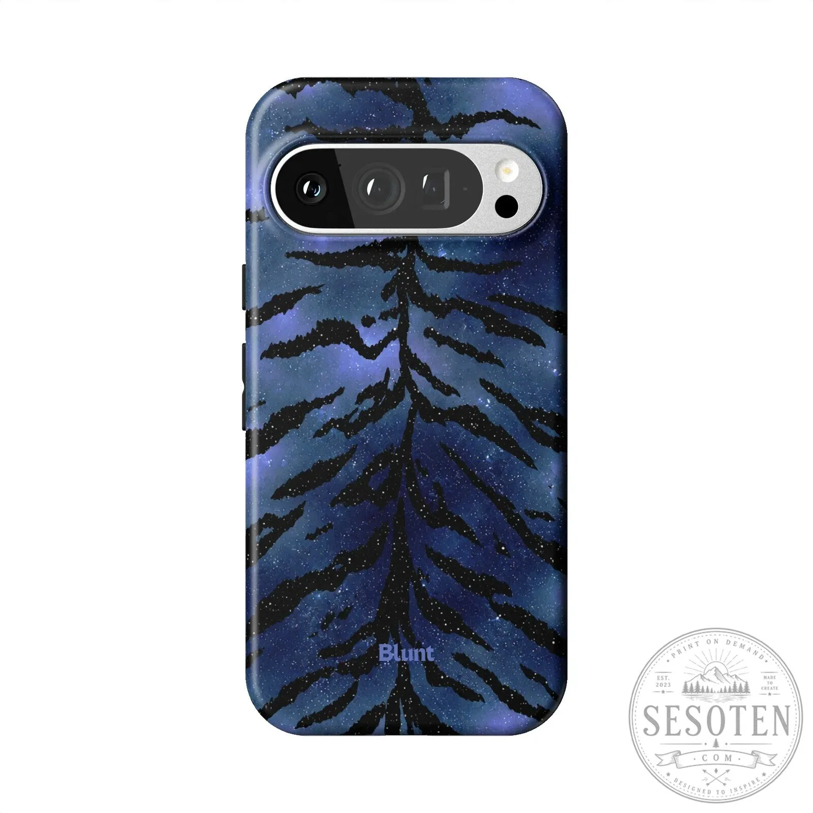 Midnight Blue Tiger Stripe Pixel Phone Case 22 Midnight Blue Tiger Stripe Pixel Phone Case