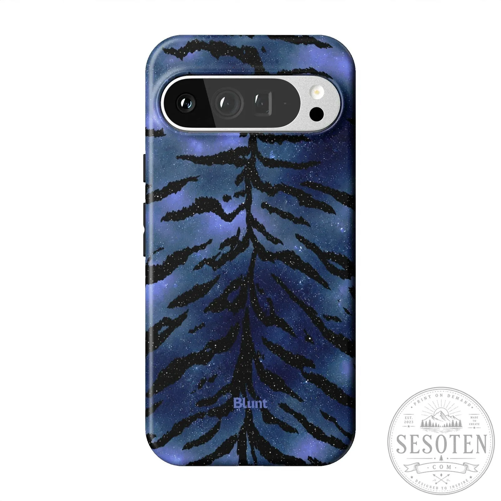 Midnight Blue Tiger Stripe Pixel Phone Case 23 Midnight Blue Tiger Stripe Pixel Phone Case
