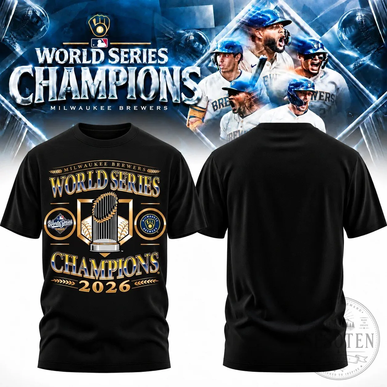 Brewers 2026 World Series Champions T-Shirt for Baseball Fans 1 Brewers 2026 World Series Champions T-Shirt for Baseball Fans
