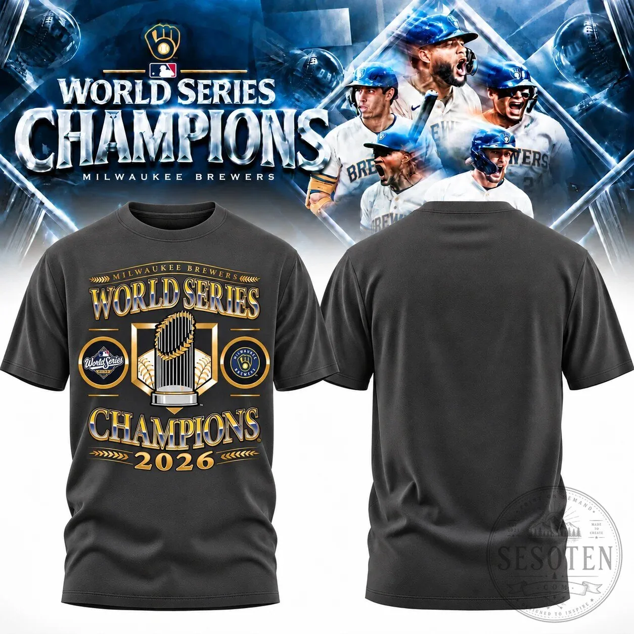 Brewers 2026 World Series Champions T-Shirt for Baseball Fans 13 Brewers 2026 World Series Champions T-Shirt for Baseball Fans