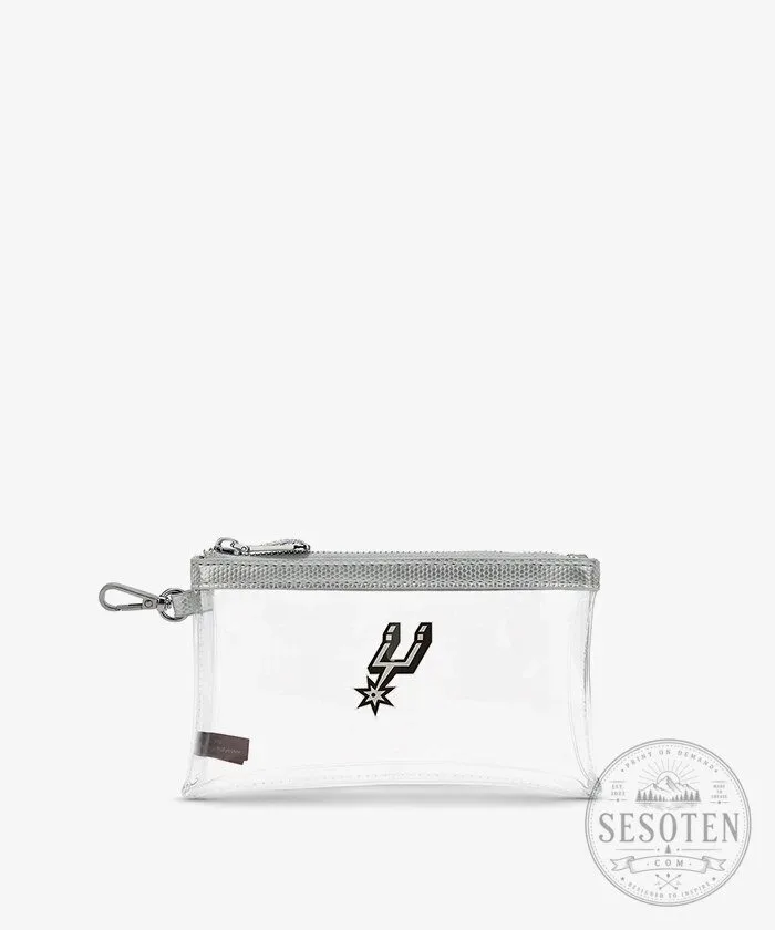 San Antonio Spurs Basketball Clear Wristlet Keychain Set 17 San Antonio Spurs Basketball Clear Wristlet Keychain Set