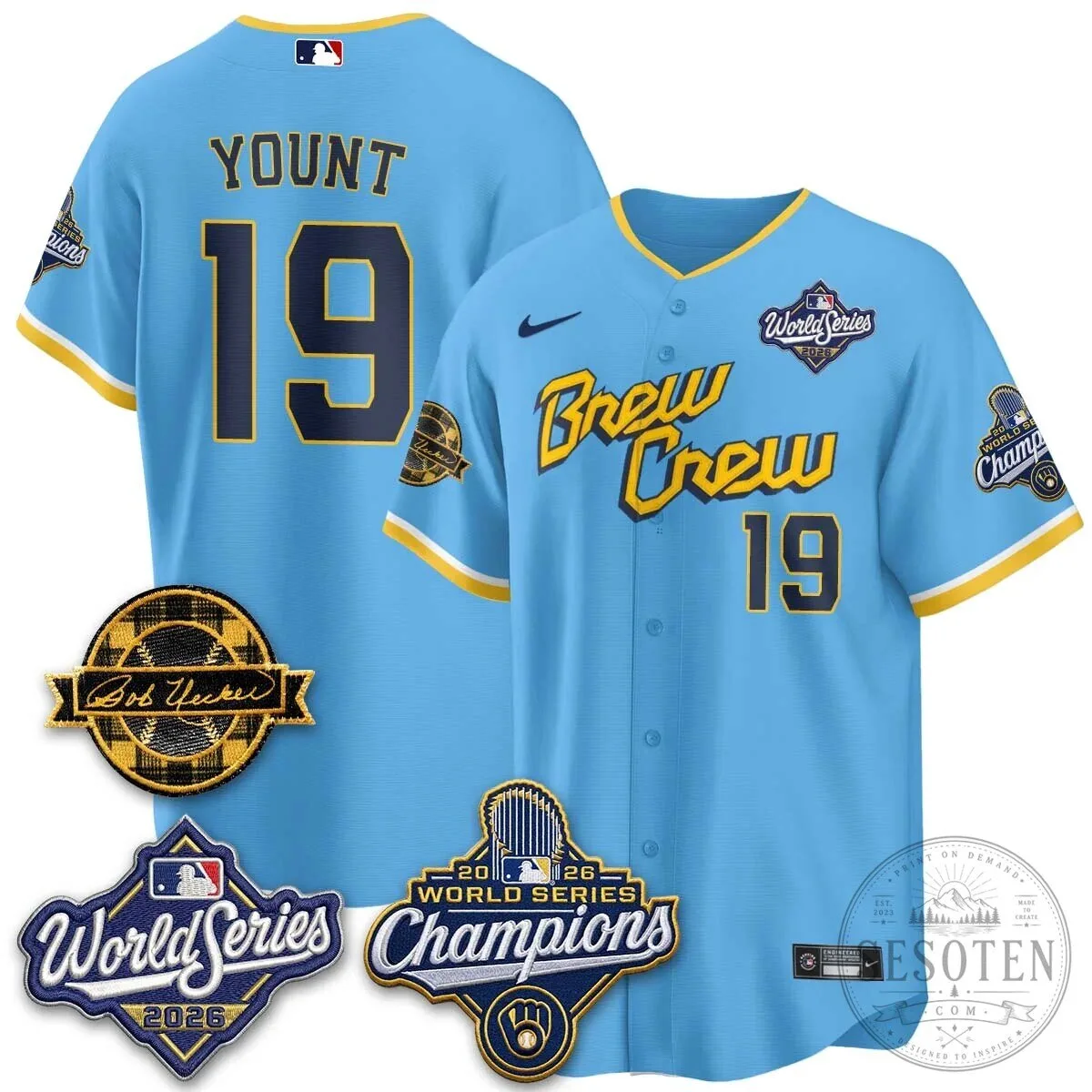 Black Baseball Jersey of Bob Uecker - 2026 Champions Milwaukee Brewers 137 Black Baseball Jersey of Bob Uecker - 2026 Champions Milwaukee Brewers