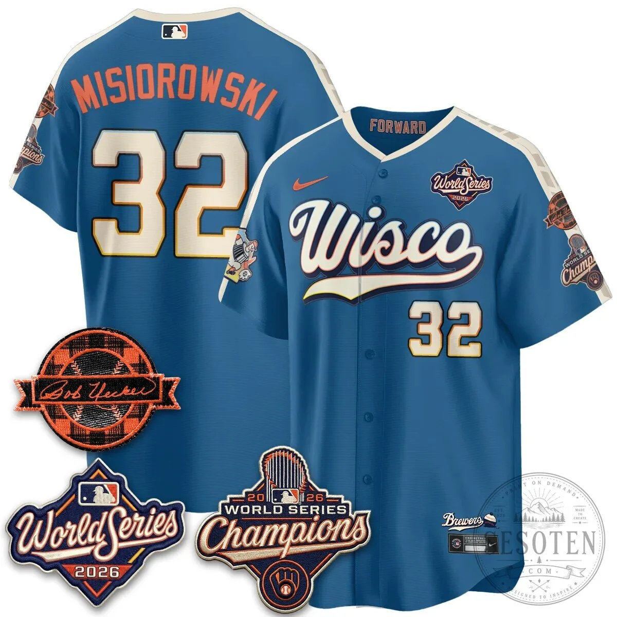 Black Baseball Jersey of Bob Uecker - 2026 Champions Milwaukee Brewers 143 Black Baseball Jersey of Bob Uecker - 2026 Champions Milwaukee Brewers