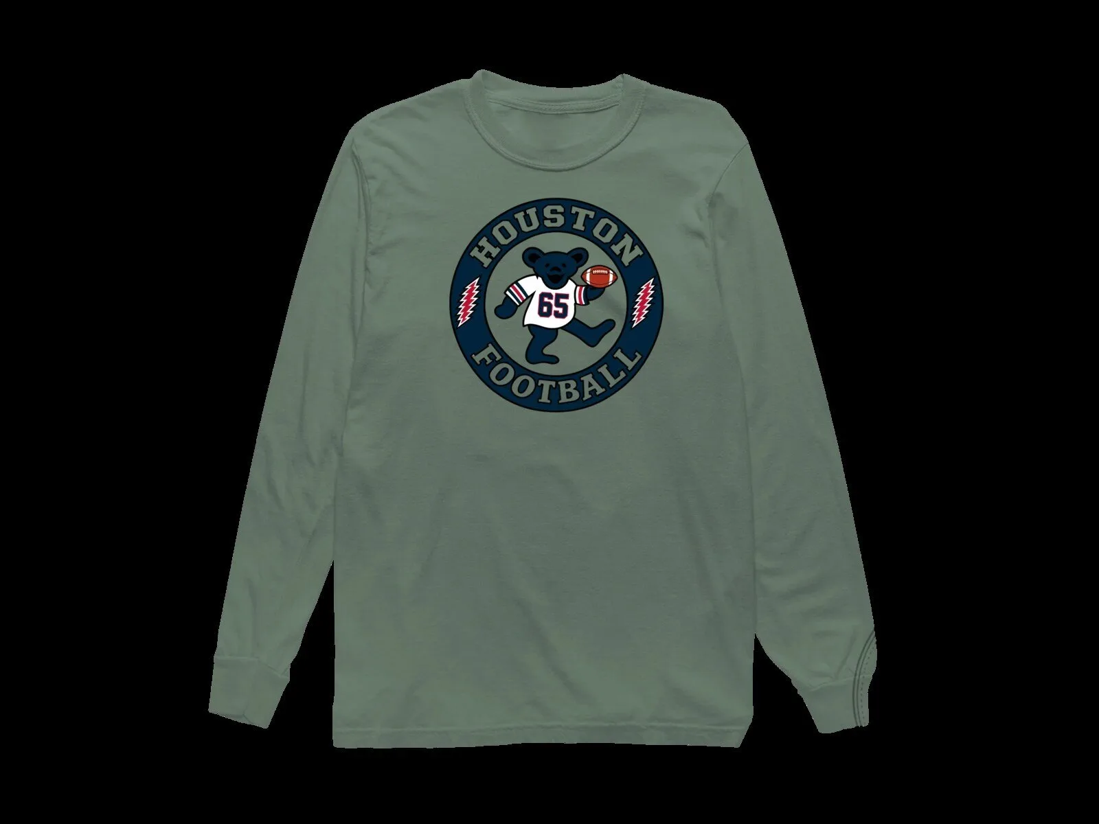 Houston Football Dancing Bear Grateful Dead Long-Sleeve T-Shirt 11 Houston Football Dancing Bear Grateful Dead Long-Sleeve T-Shirt