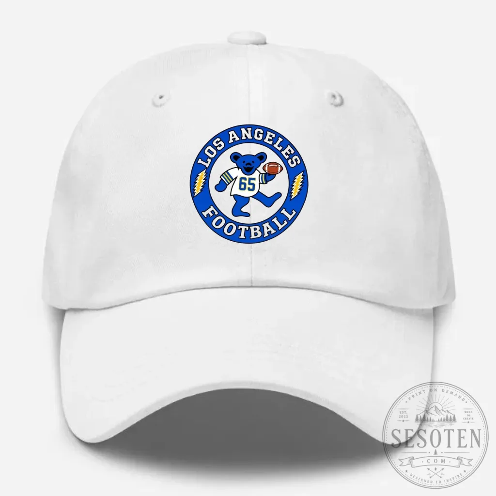 Los Angeles Rams Football Dancing Bear Grateful Dead Embroidered Cap Hat Los Angeles Rams Football Dancing Bear Grateful Dead Embroidered Cap Hat