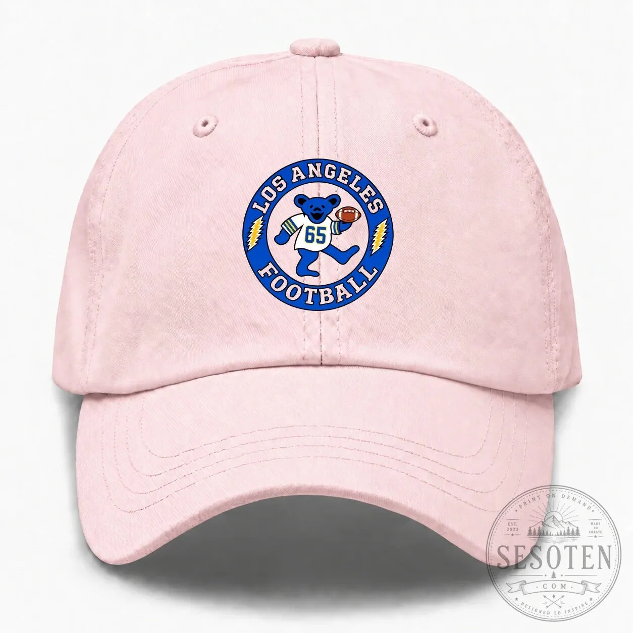 Los Angeles Rams Football Dancing Bear Grateful Dead Embroidered Cap Hat 9 Los Angeles Rams Football Dancing Bear Grateful Dead Embroidered Cap Hat
