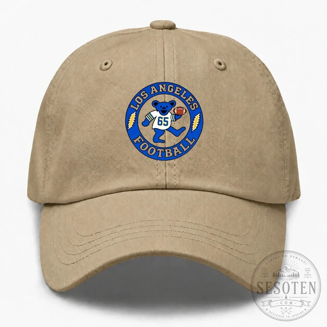 Los Angeles Rams Football Dancing Bear Grateful Dead Embroidered Cap Hat 10 Los Angeles Rams Football Dancing Bear Grateful Dead Embroidered Cap Hat