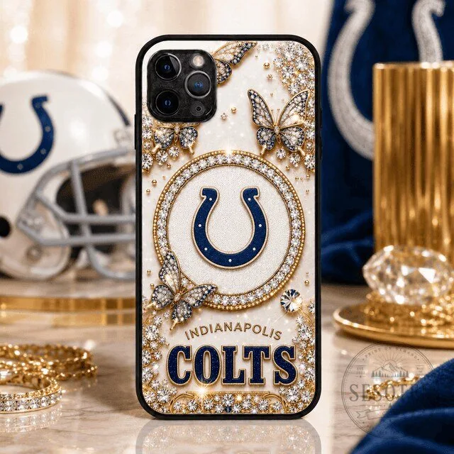 Indianapolis Colts NFL Football Team Diamond Butterflies Phone Case 1 Indianapolis Colts NFL Football Team Diamond Butterflies Phone Case