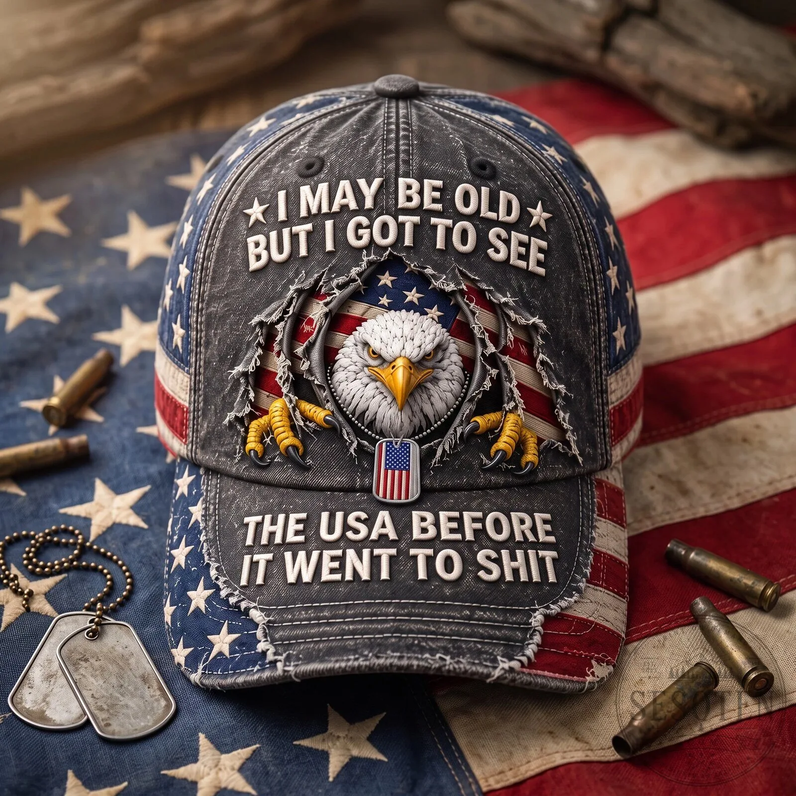 Vintage American Flag Eagle Patriotic I May Be Old But I Got To See The USA Before It Went To Shit Cap Hat 9 Vintage American Flag Eagle Patriotic I May Be Old But I Got To See The USA Before It Went To Shit Cap Hat